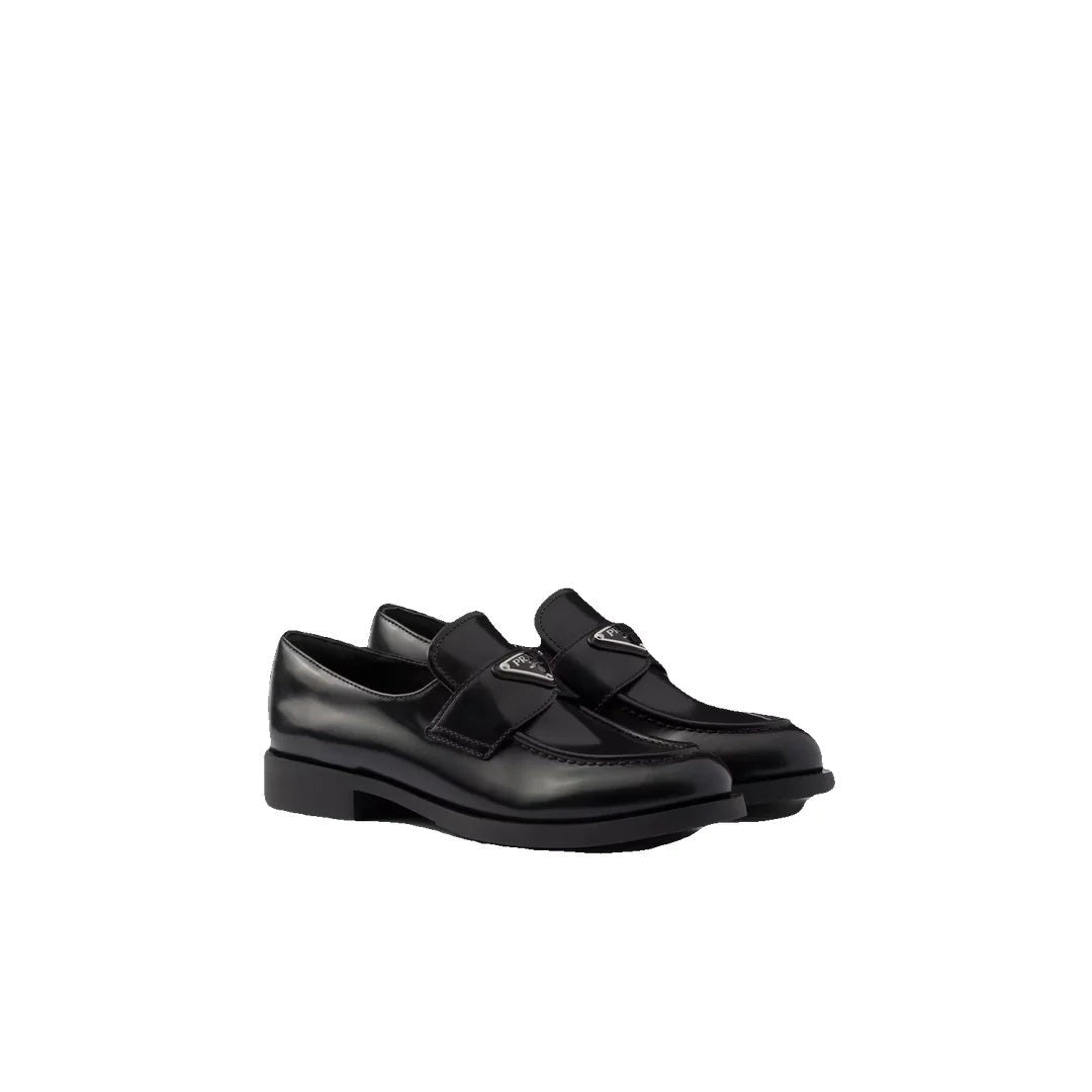 Prada Brushed Leather Loafers - Black (different model - has strap)