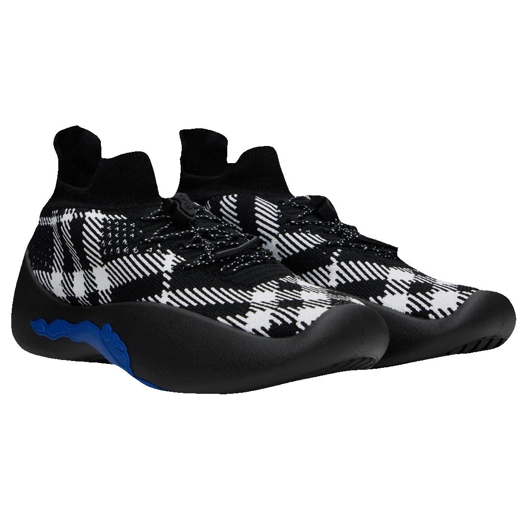 Burberry Check Knit Neptune Sneakers - Black/White