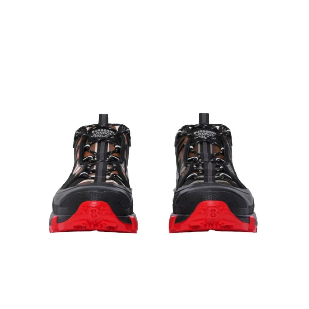 Burberry Arthur Vintage Check Sneakers - Black/Red