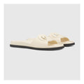 Gucci Jane Embroidered Cotton Flat Slide Sandals - White/Cream
