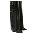 Givenchy Shark Pinch 90 Leather Knee-High Boots - Black