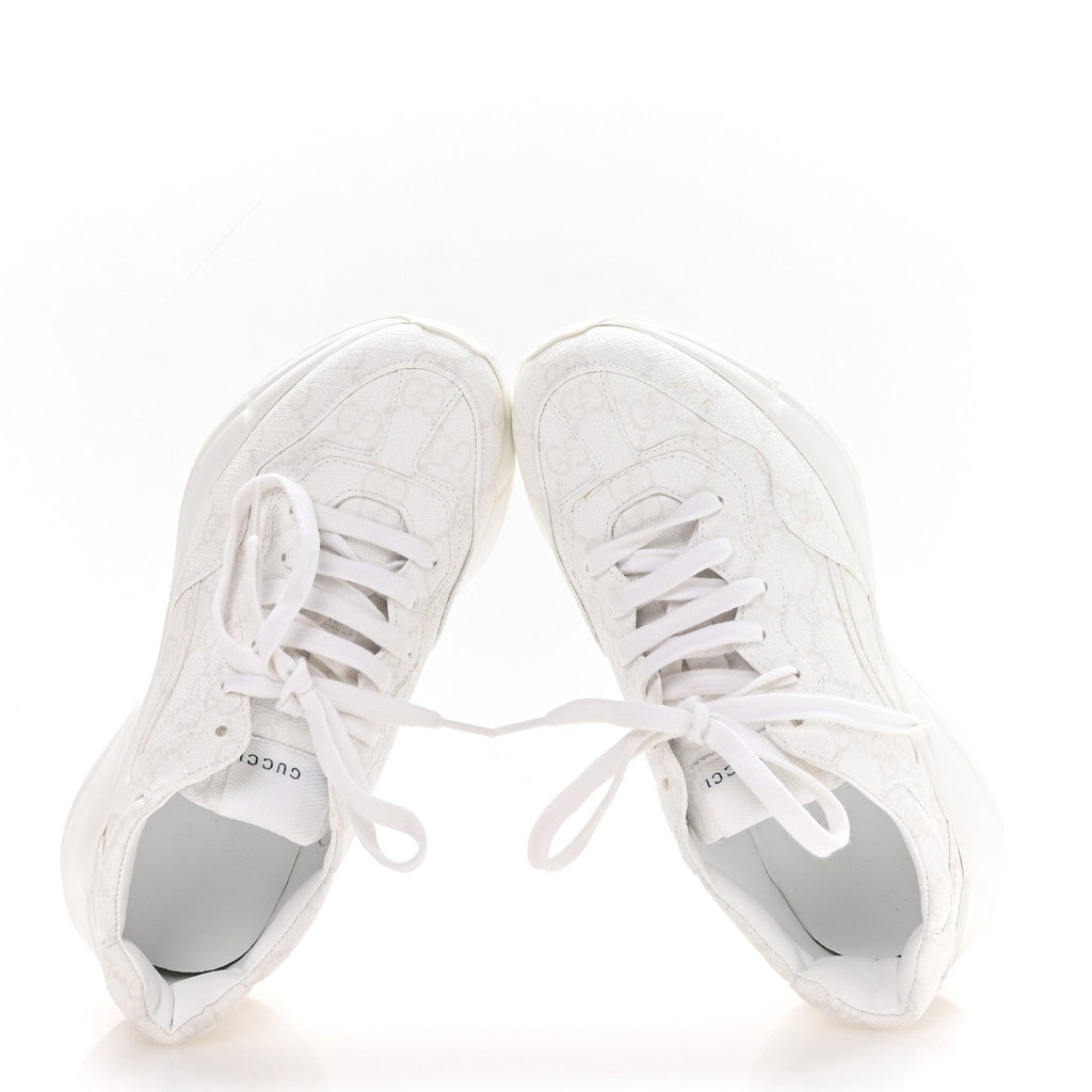 GUCCI GG SUPREME MONOGRAM RHYTON SNEAKERS WHITE