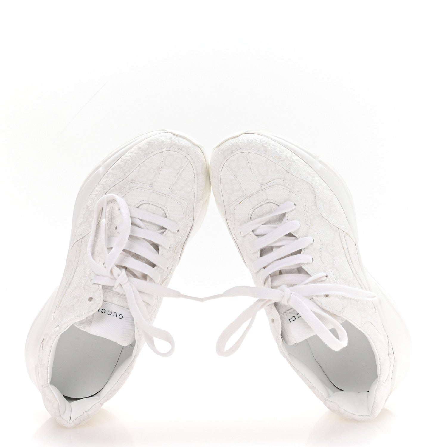 GUCCI GG SUPREME MONOGRAM RHYTON SNEAKERS WHITE
