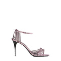Saint Laurent Babylone Twisted-Detail Leather Sandals - Pink