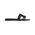Hermès Hermes Box Calfskin Oran Sandal Rouge Tomette - Black