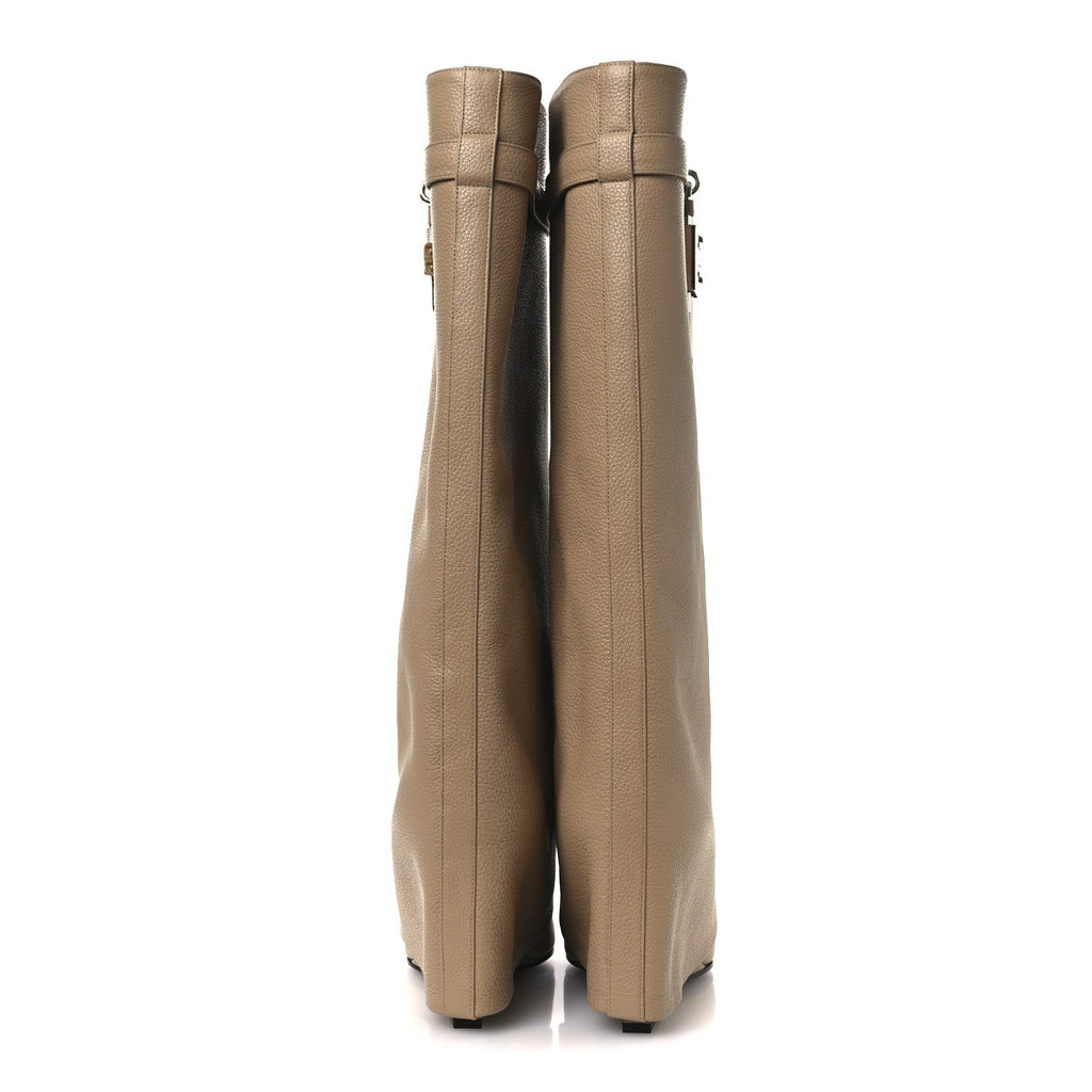 GIVENCHY BOX CALFSKIN SHARK LOCK PANT BOOT NATURAL BEIGE