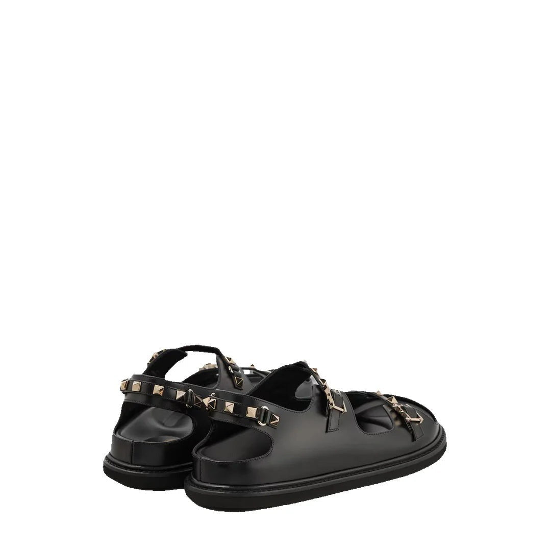Valentino Garavani Rockstud Kidskin Sandal 100mm - Black flatform sandal (different model)