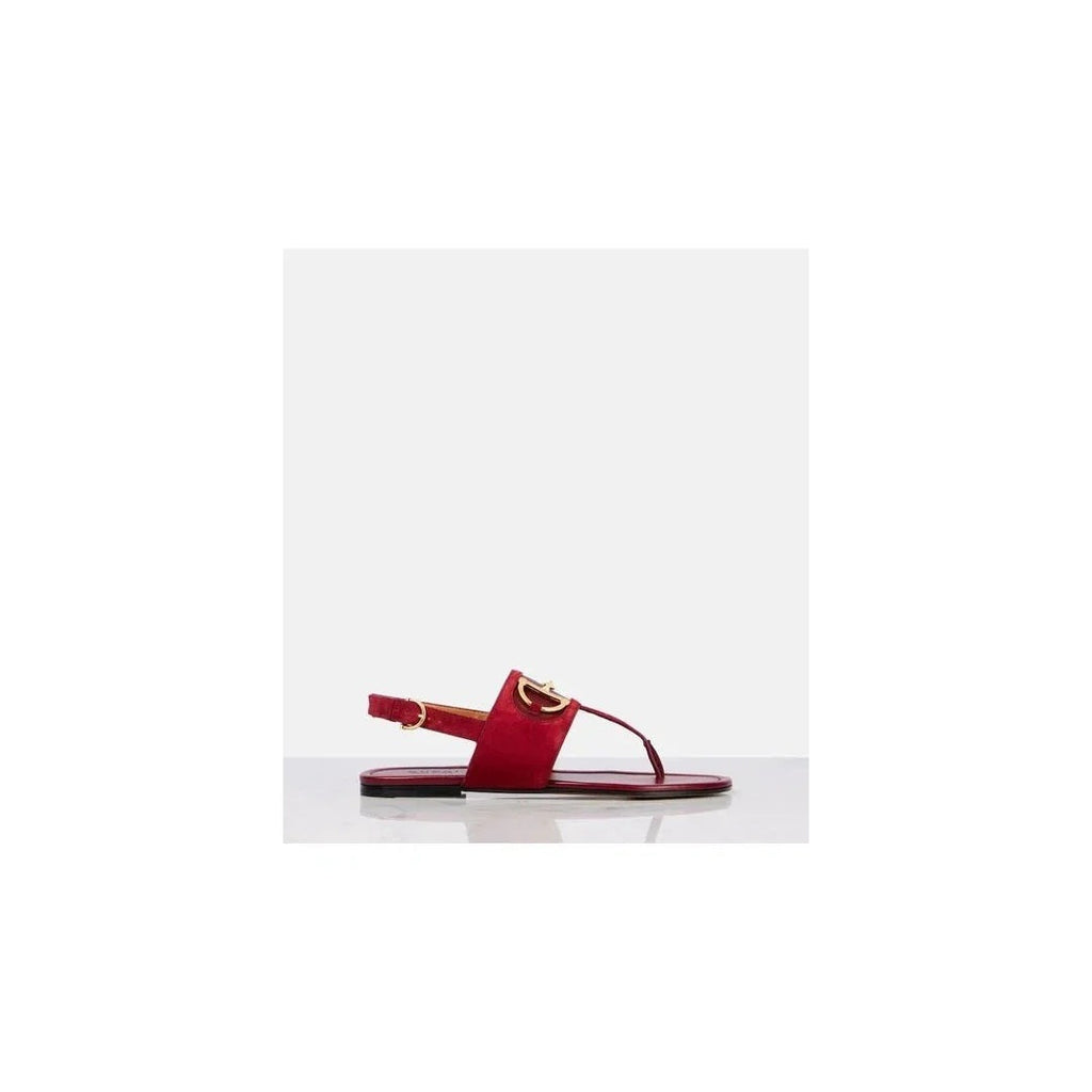 Gucci Rubber Horsebit Thong Sandals Vintage - Red