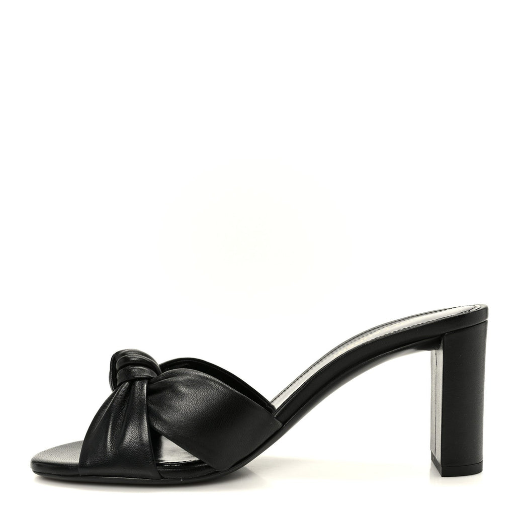 LOEWE EMILY LAMBSKIN LEATHER MULES BLACK