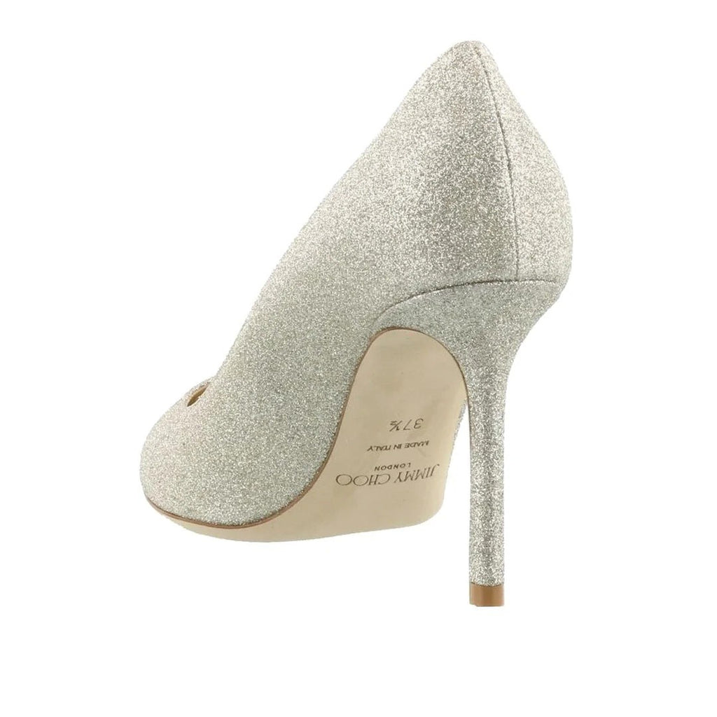 Jimmy Choo Romy 85 Glitter Heeled Pumps - Champagne/Gold Glitter