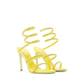 René Caovilla Leather Flower Cleo Sandal 105 - Yellow