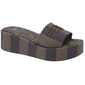 Fendi Jacquard FF Promenade Flatform Slide Sandal Tobacco Tortoise - Brown