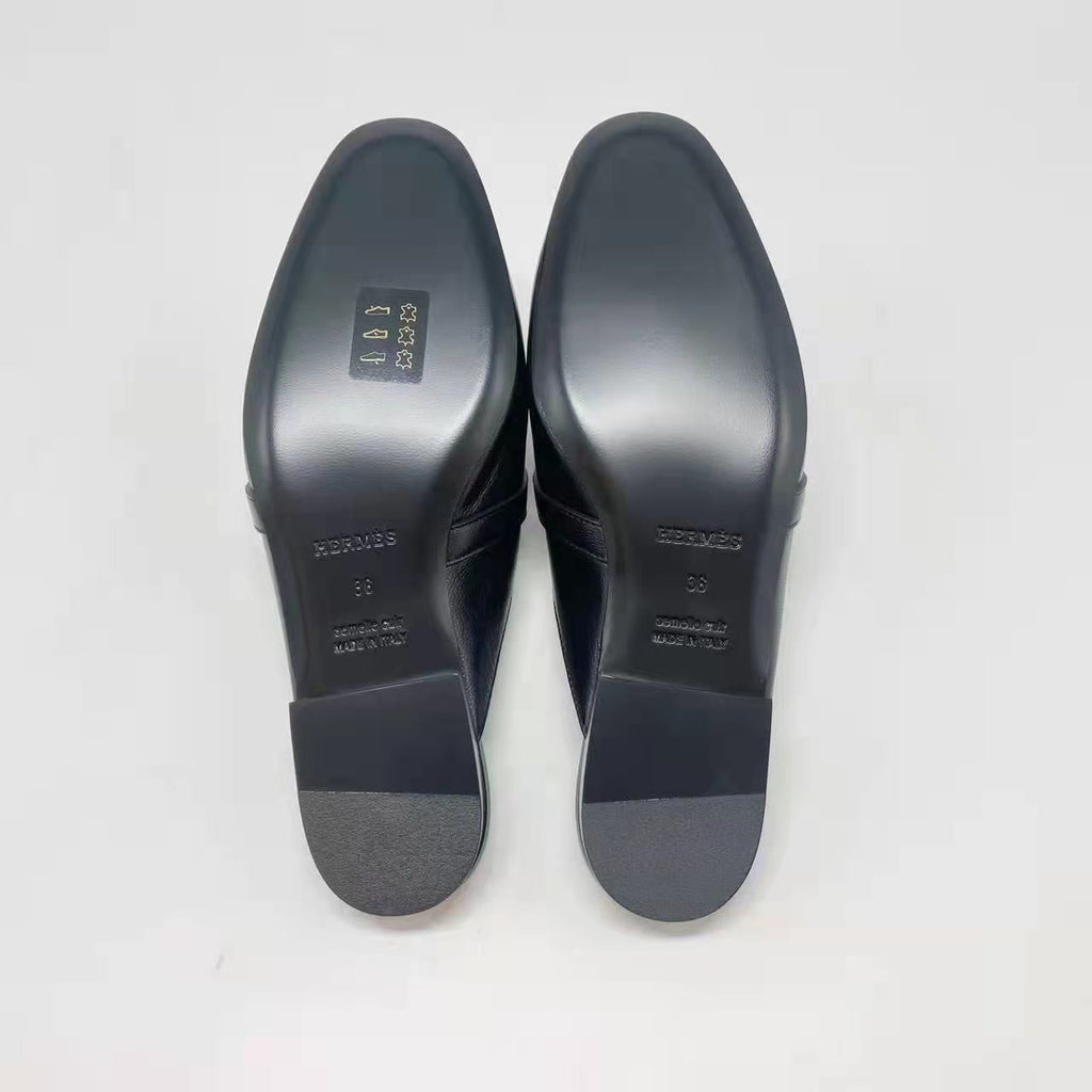 HERMES OZ MULE BLACK RGHW