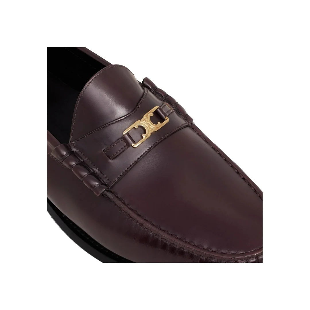 Celine Triomphe Loafers - Burgundy