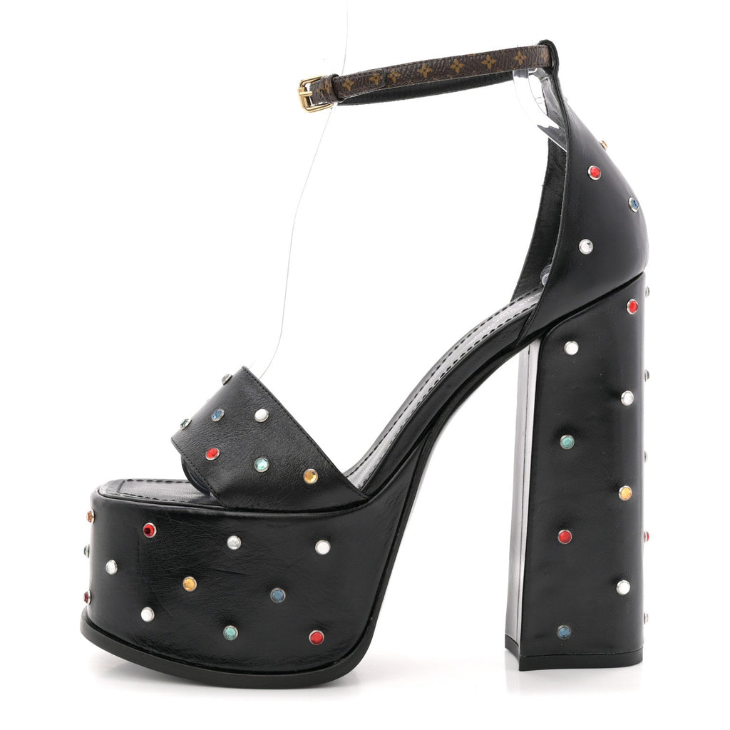 VERSACE PLATFORM SANDALS BLACK