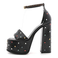 VERSACE PLATFORM SANDALS BLACK