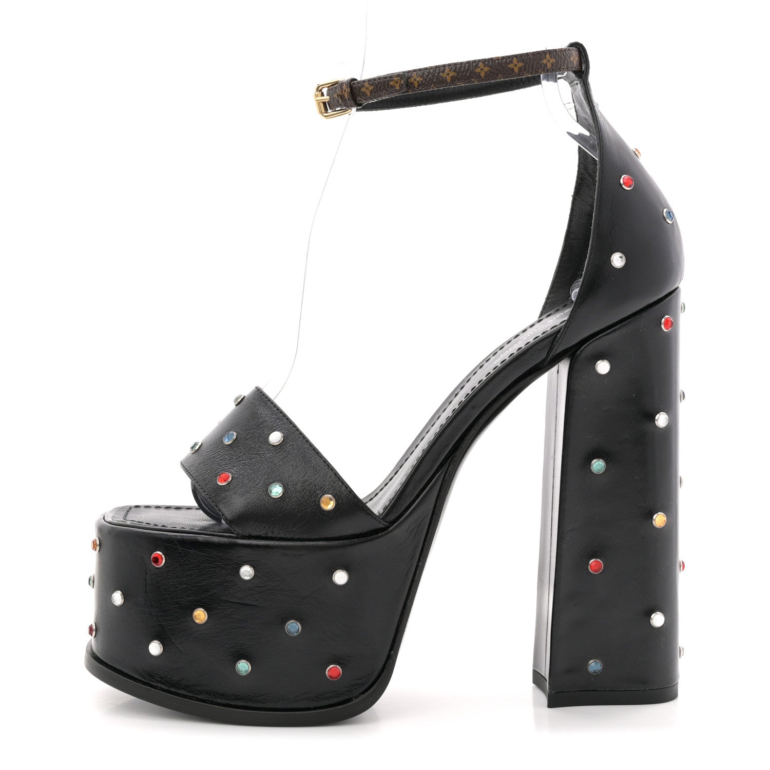 VERSACE PLATFORM SANDALS BLACK
