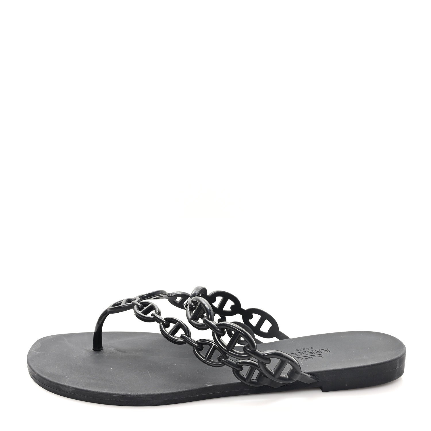 HERMES ISLAND SANDALS BLACK