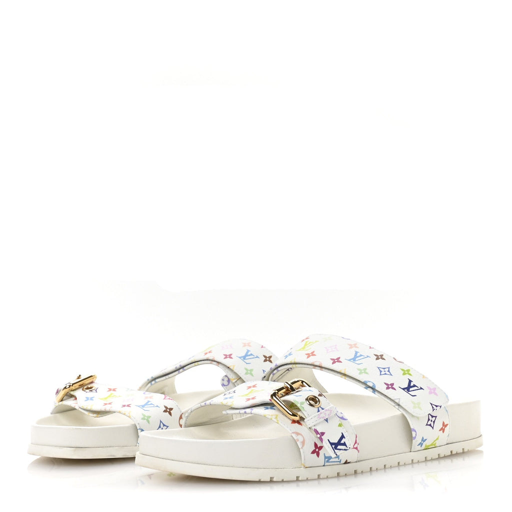 LOUIS VUITTON LV X TM MONOGRAM MULTICOLOR BOM DIA COMFORT MULE WHITE