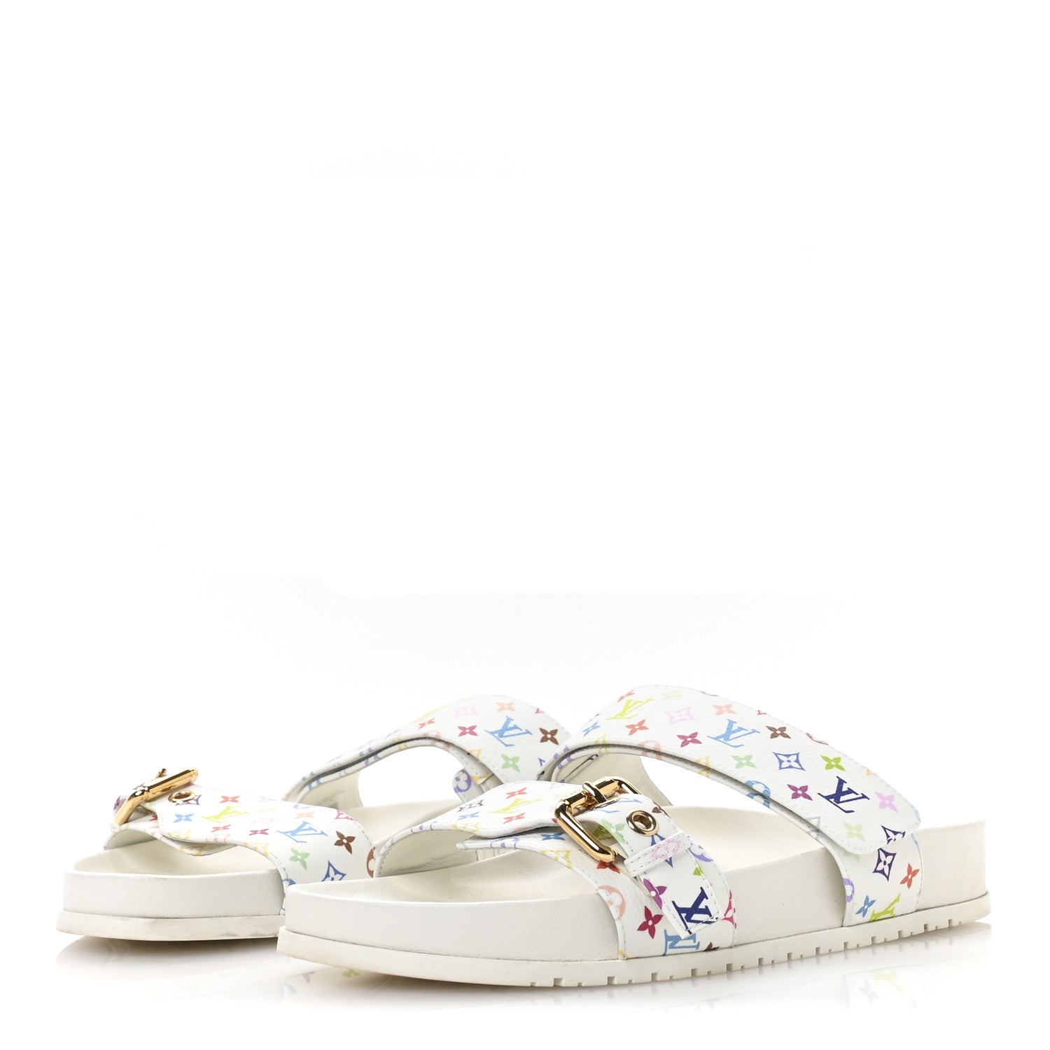 LOUIS VUITTON LV X TM MONOGRAM MULTICOLOR BOM DIA COMFORT MULE WHITE