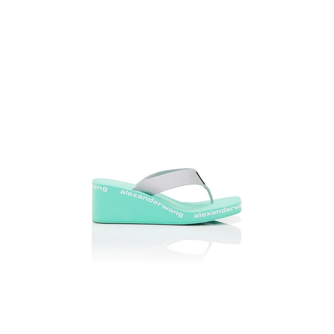 Alexander Wang Wedge Flip Flop Sandal - Mint Green