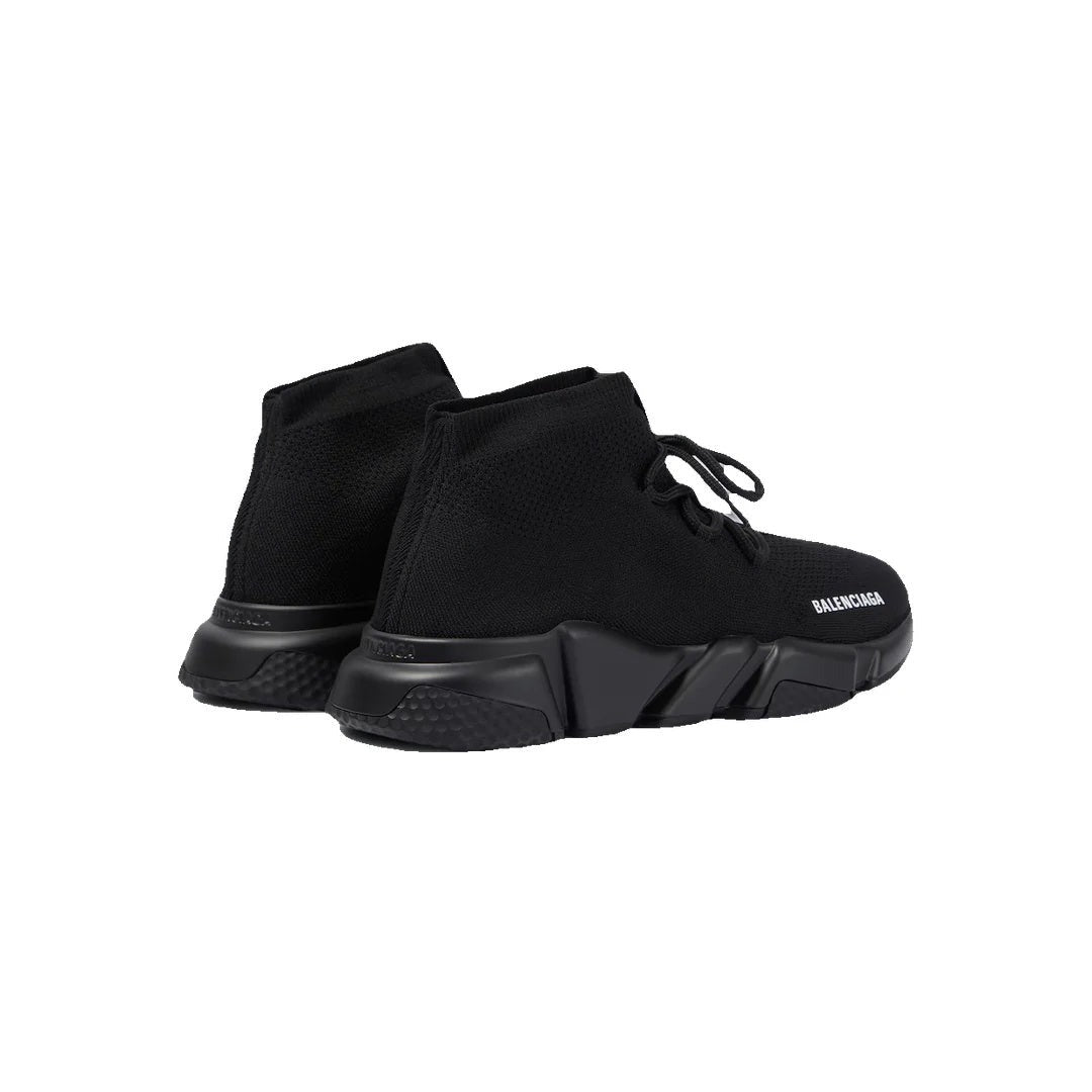 Balenciaga Speed Lace Up Sneakers - All Black