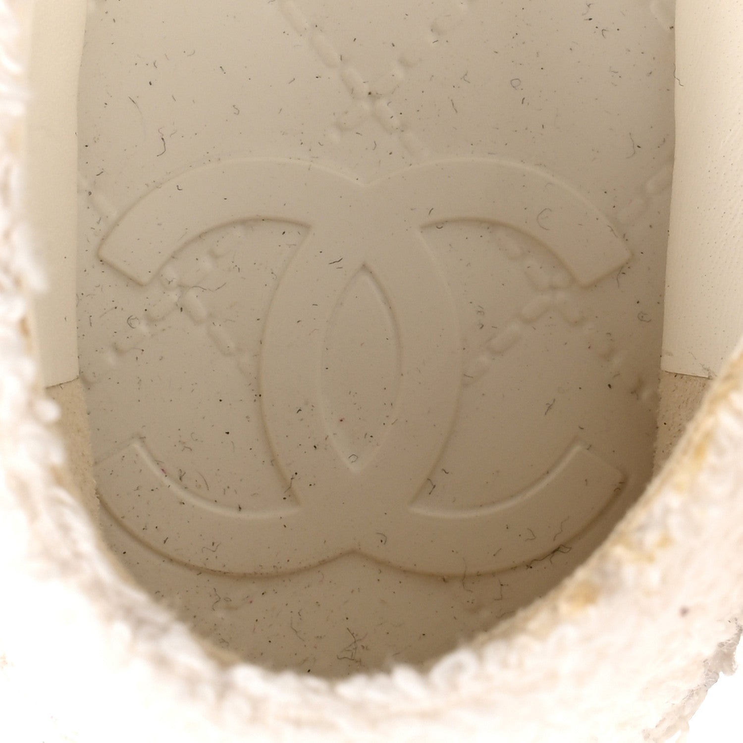 CHANEL TWEED ESPADRILLES WHITE