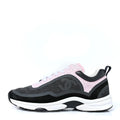 Chanel Tweed Suede Calfskin CC Sneakers Ecru Pink Red - Black/Pink