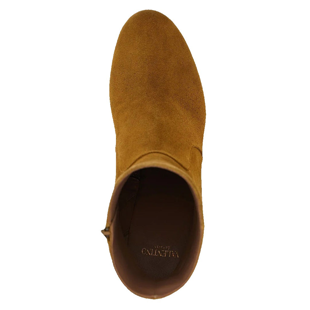 Valentino Garavani Fawcette Platform Ankle Boot Calfskin 90mm - Tan/Brown