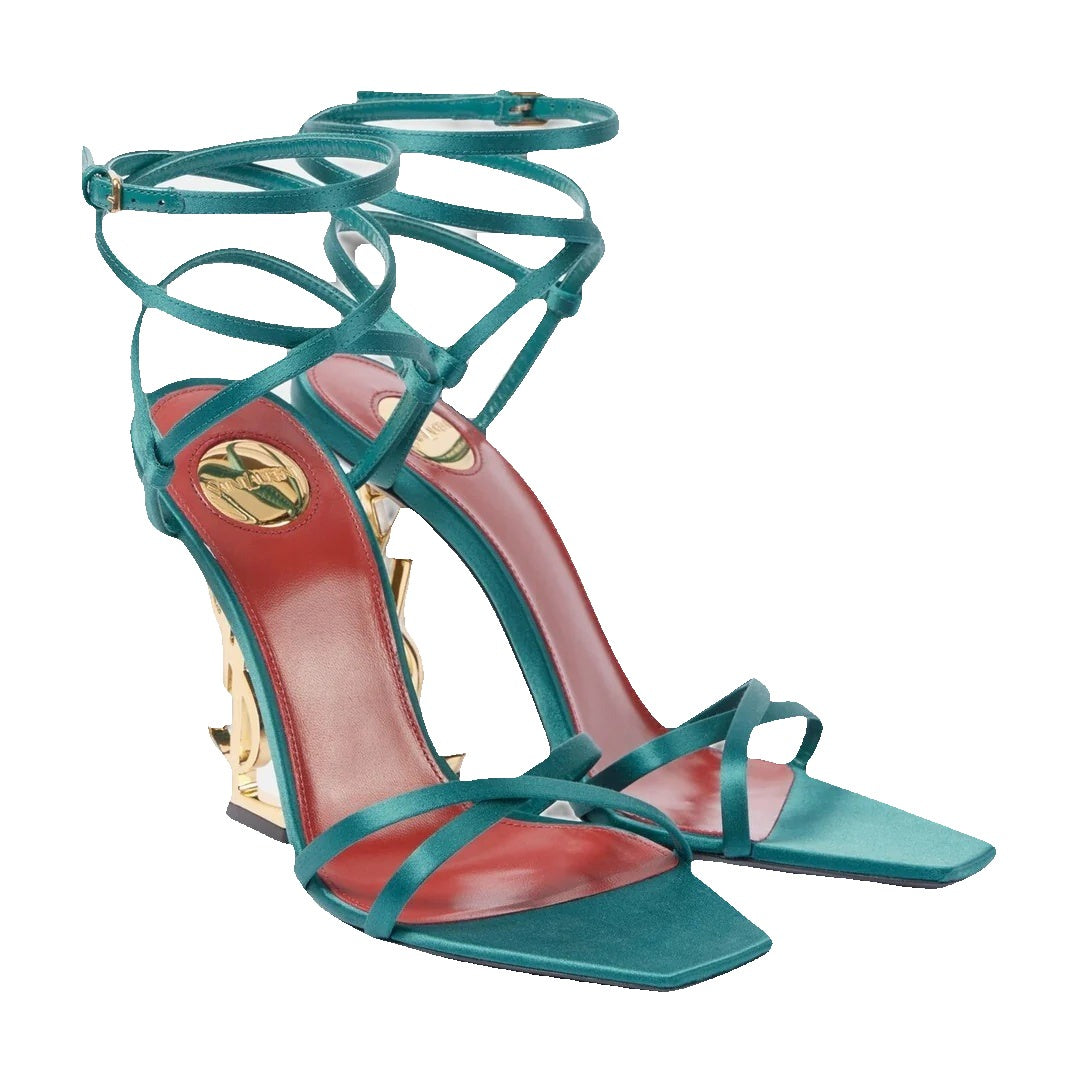 Saint Laurent Opyum Sandals - Teal