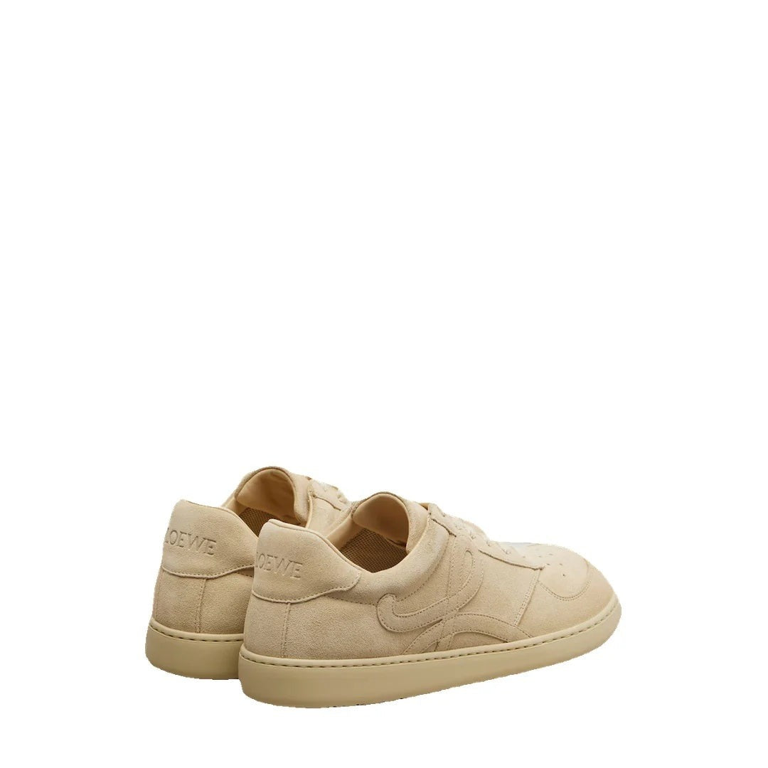 Loewe Grip Suede Low-Top Sneakers - Beige
