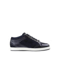 Jimmy Choo Miami Logo-Embossed Mirrored-Leather Sneakers - Navy