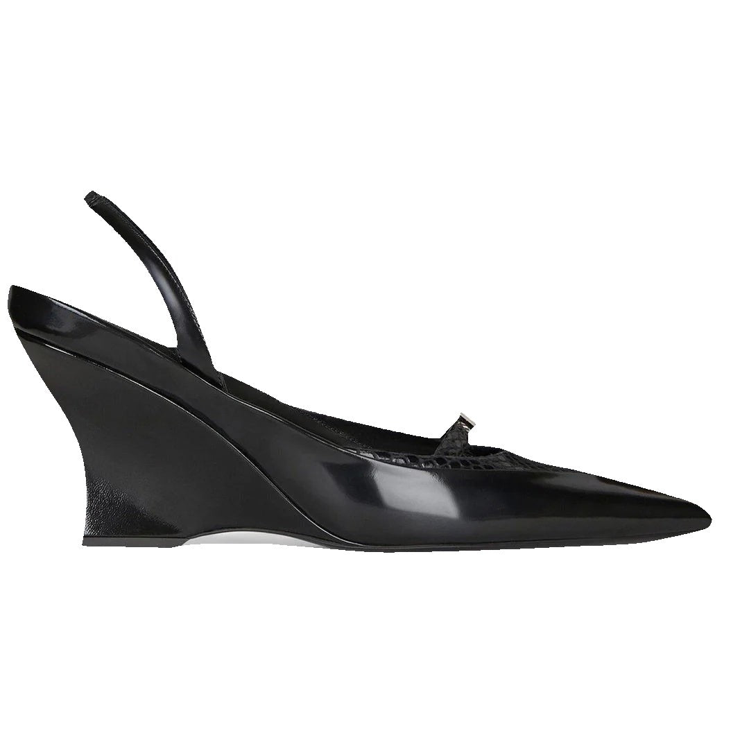 Givenchy Square-Toe Slingback Pumps - Black