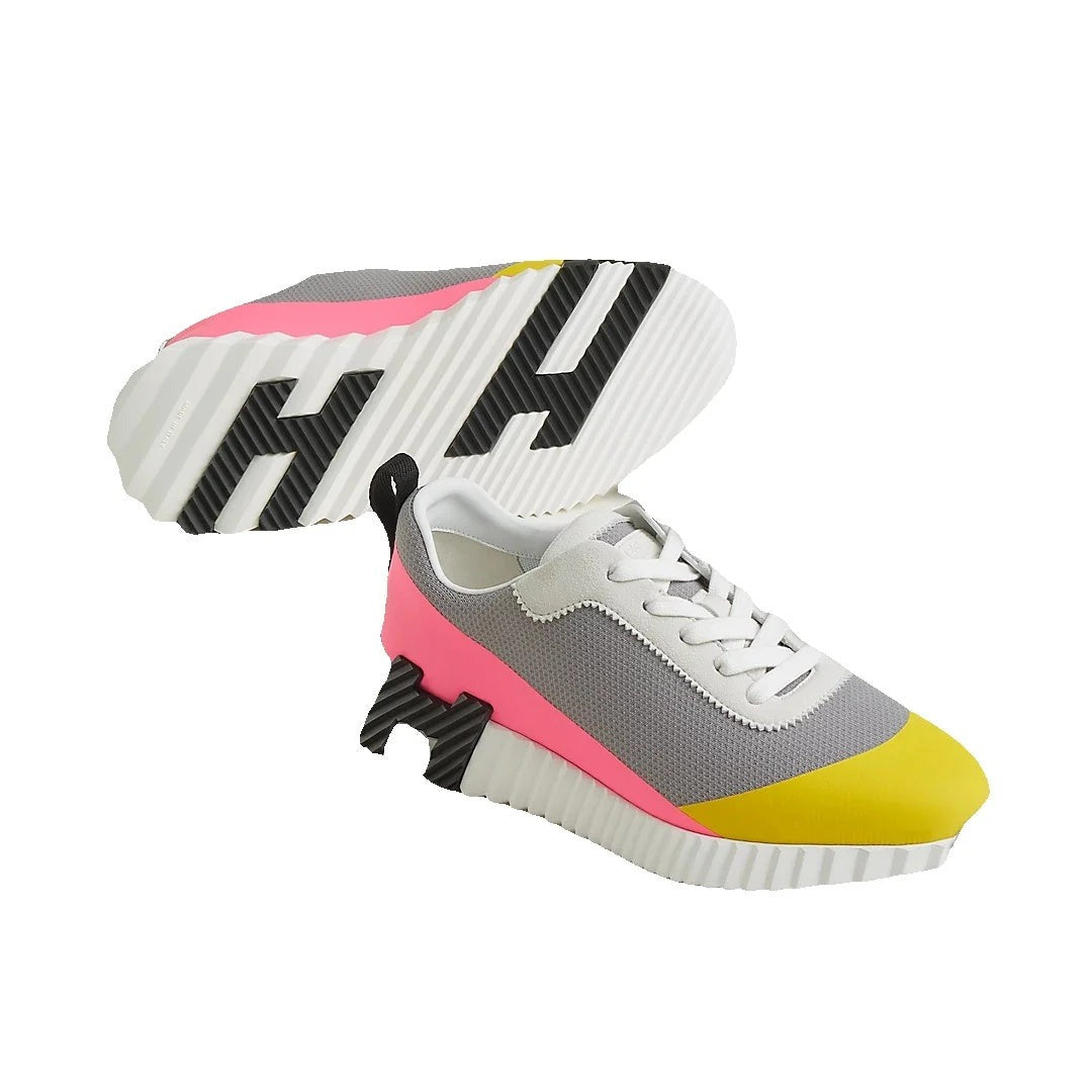 Hermès Bouncing Sneaker - Grey/Pink/Yellow