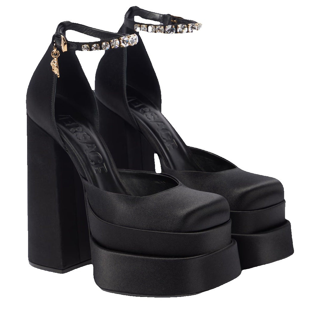 Versace Medusa Aevitas Platform Pumps - Black