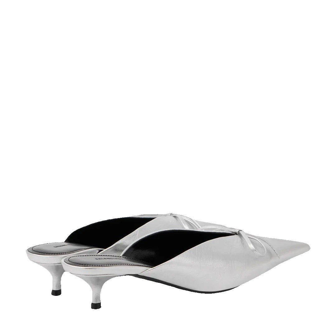Balenciaga Knife Mules Rose - Silver