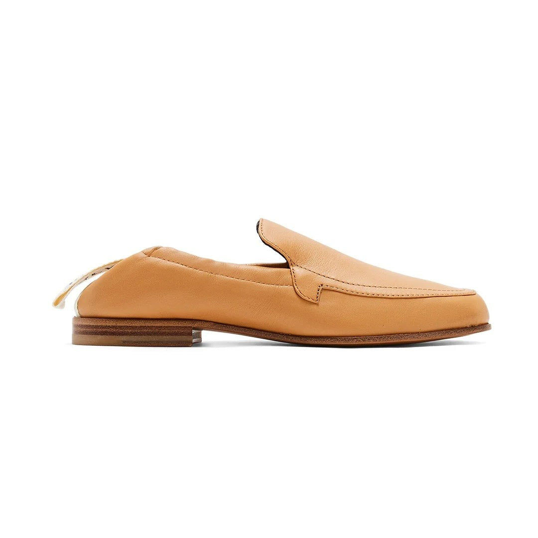 Loewe Edge Calfskin Loafers Coil Detail Brown - Beige