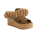 Hermès Eze 30 Sandal Beige - Dark Olive