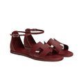 Hermès Hermes Epsom Santorini Sandal Rose Porcelaine - Burgundy