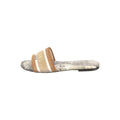 Christian Dior Dway Miss Dior Flat Slide Sandals Azure Pale - Tan/Beige