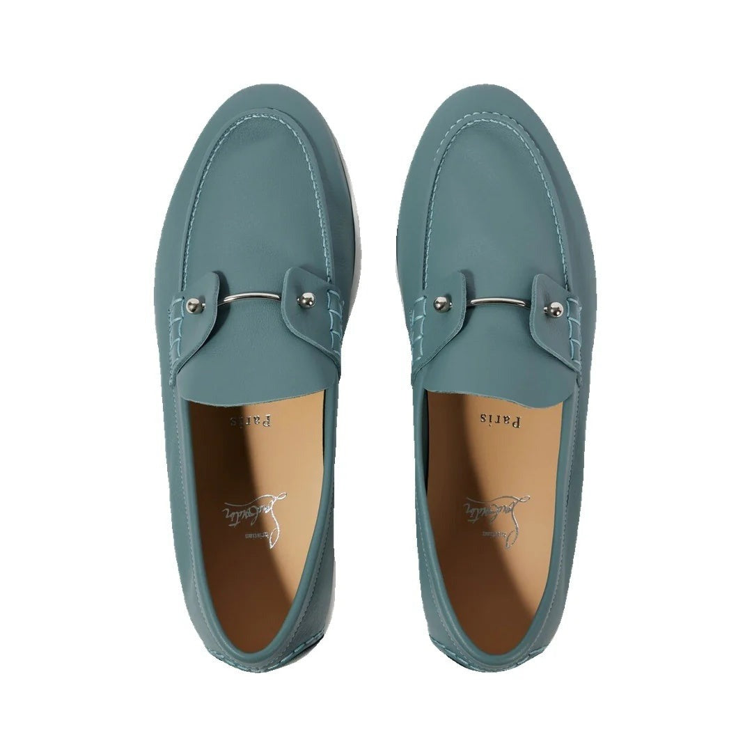 Christian Louboutin Chambeliboat Shearling Donna - Teal/Blue