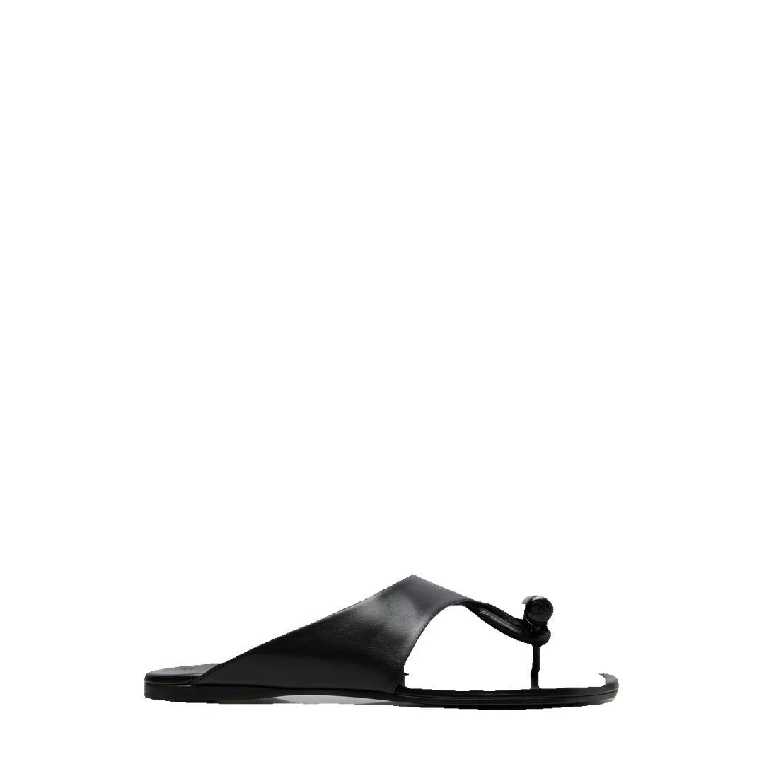 Loewe Leather Toggle Heeled Sandals 90 - Black