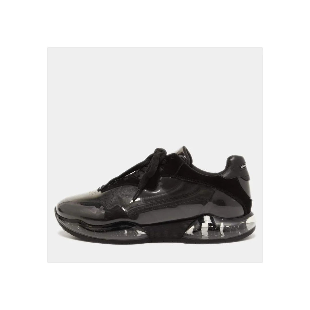 Alexander Wang Stadium PVC Suede Low-Top Sneaker - Black