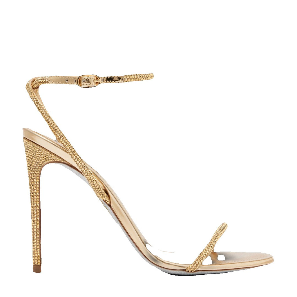 René Caovilla Ellabrita Embellished Sandal - Metallic