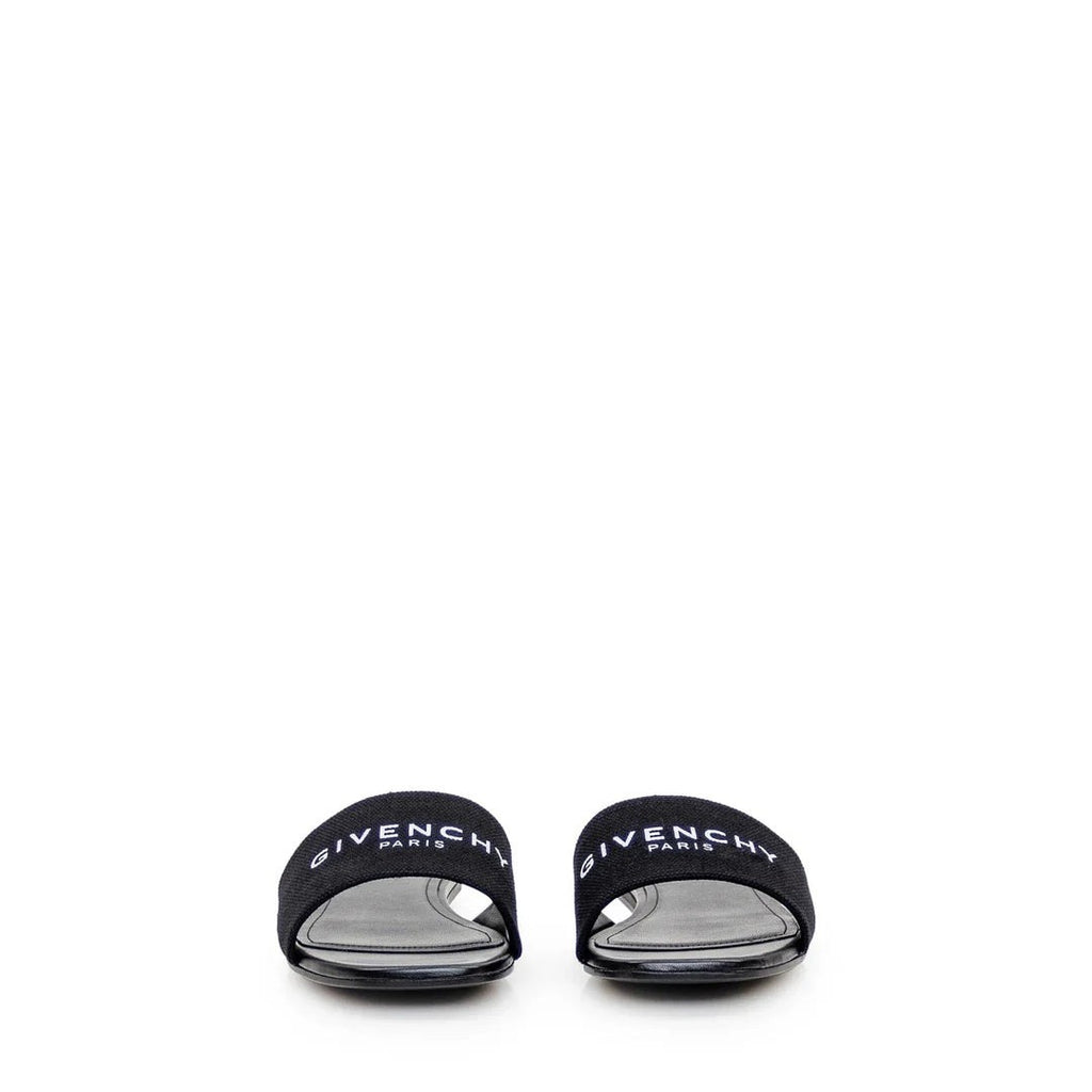 Givenchy Smooth Calfskin 4G Logo Flat Sandal - Black