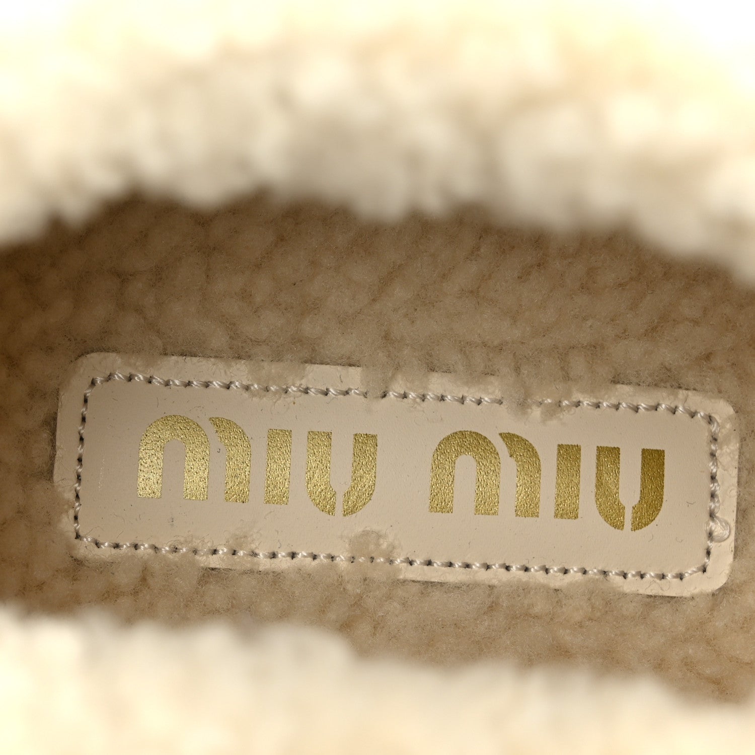MIU MIU SHEARLING SUEDE ANKLE BOOT DESERTO BLACK