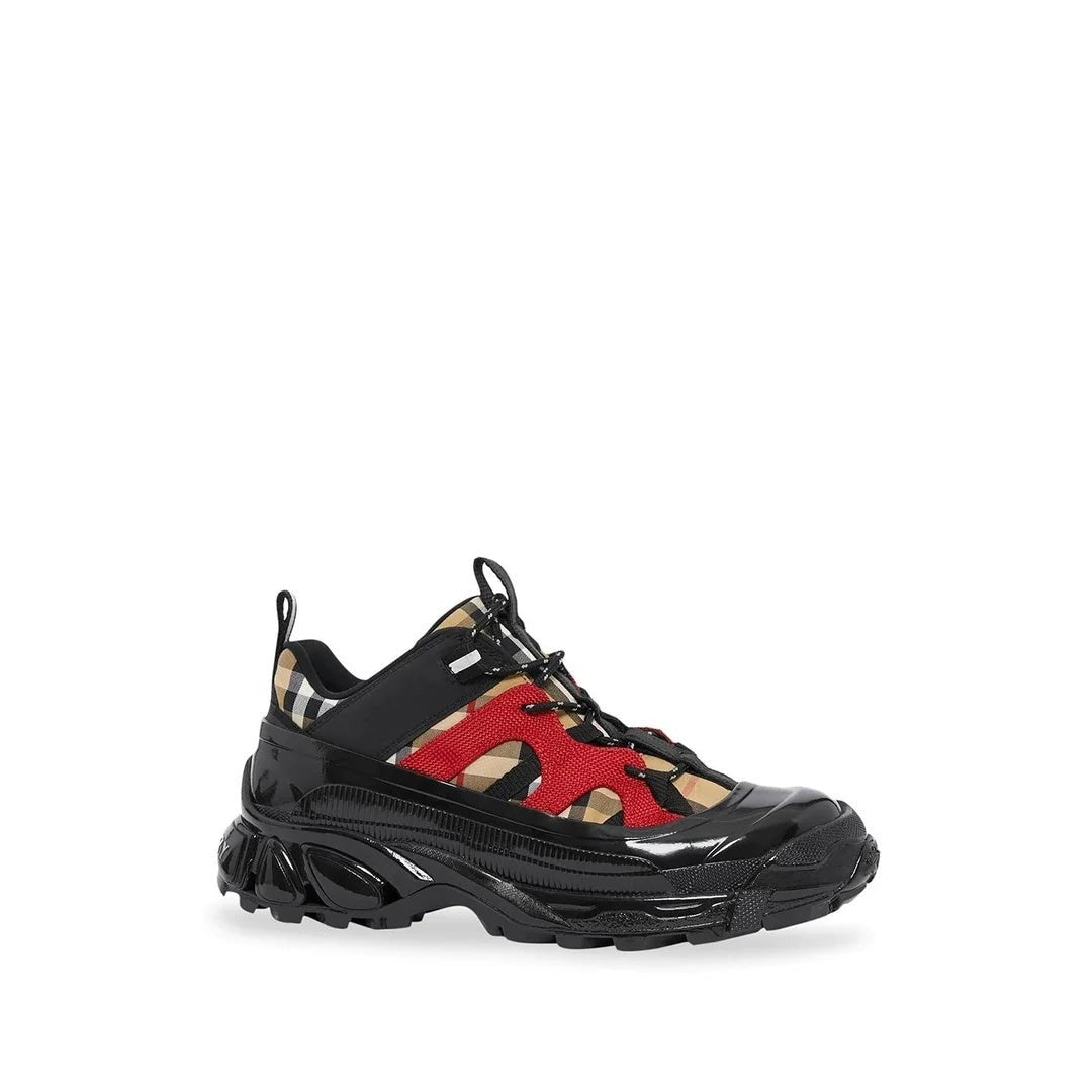 Burberry Arthur Vintage Check Sneakers - Black/Red
