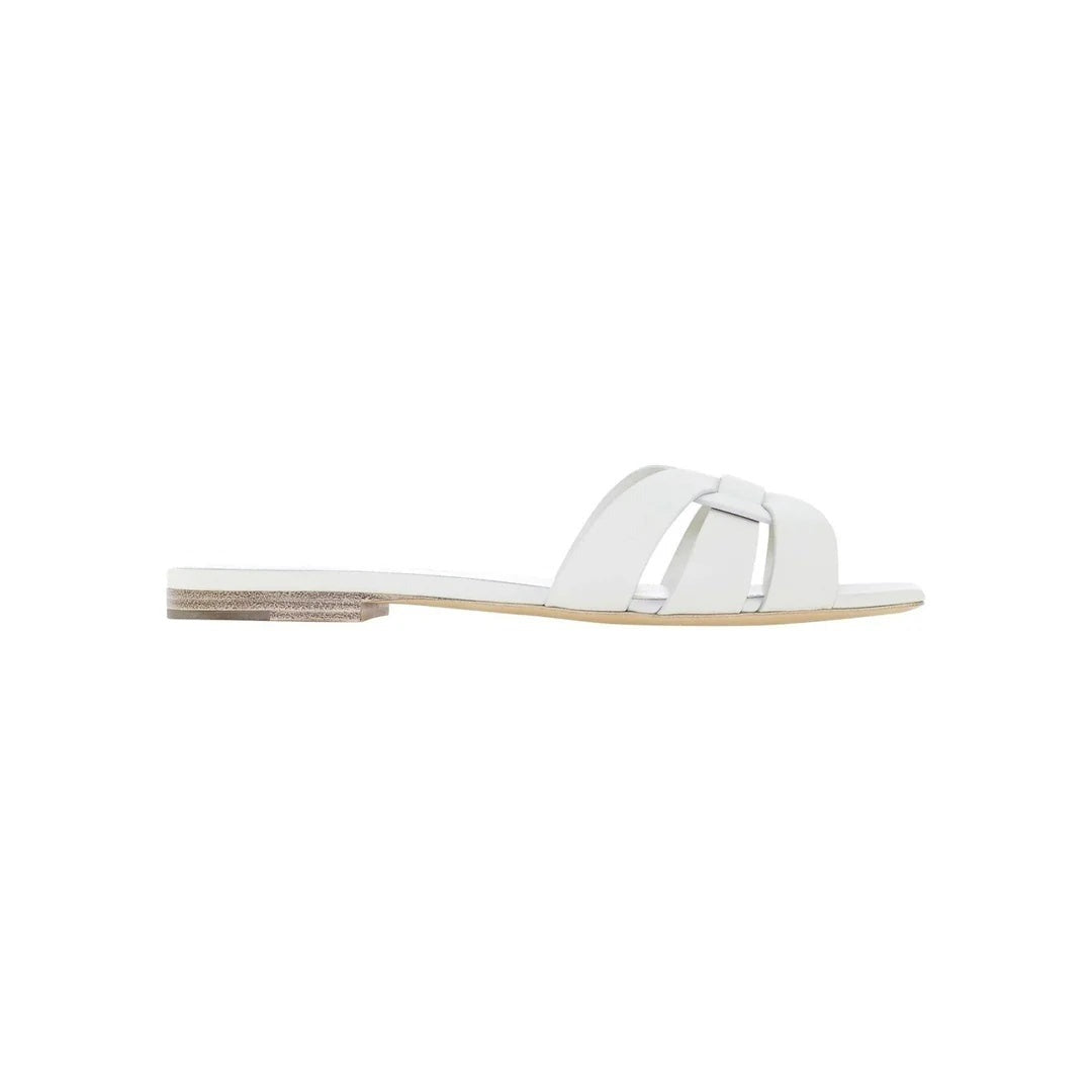 Saint Laurent Tribute Flat Sandals - White