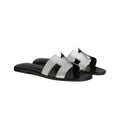 Hermès Hermes Epsom Oran Sandal - Silver