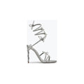 René Caovilla Margot Champagne Sandal With Butterflies 105 - Silver